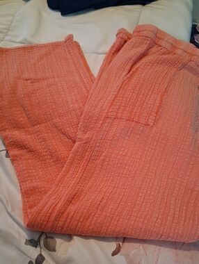 like an angel Coral Ribbed Lounge Pants